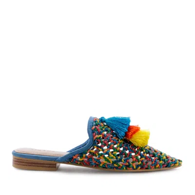 Rag & Co Women's Zooey Woven Flat Mules In Colorful