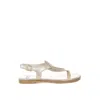 Rag & Co Women's Zorad Metallic Genuine Leather Flats In Gold By  In White