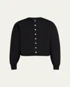 Rag & Bone Molly Pointelle Knit Cardigan In Black