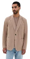 Rag & Bone Achilles Peached Cotton Blazer Desert Tau In Desert Tau