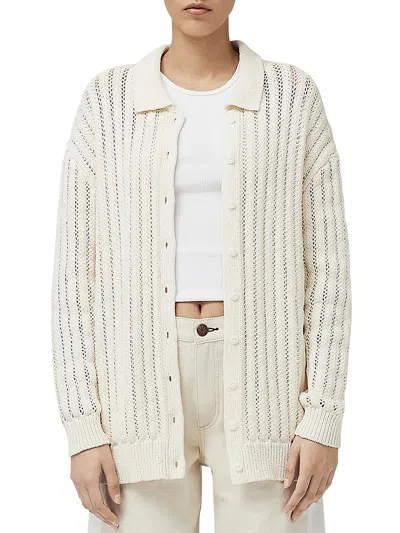 Rag & Bone Adrienne Womens Cotton Knit Cardigan Sweater In Multi