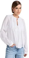 Rag & Bone Amaris Ramie Top White In White