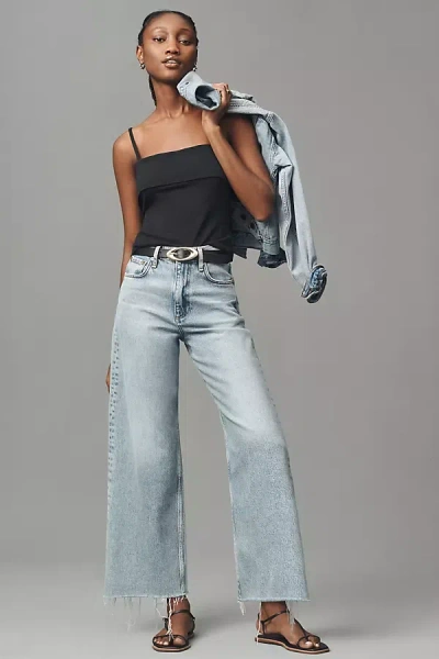 Rag & Bone Andi Crop High-rise Wide-leg Jeans In Blue