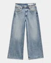 Rag & Bone Andi Embellished Wide Ankle Jeans In Pacificjwl