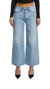 Rag & Bone Wide-leg Cropped Jeans In Multi