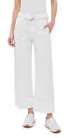 Rag & Bone Andi High-rise Wide-leg Ankle Jeans With Belt In Opticwht