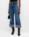 Rag & Bone Sofie Pebbles Ultra High-rise Wide Leg Jean In Clover