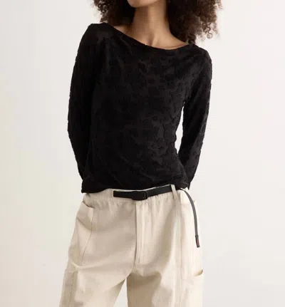 Rag & Bone Angel Longsleeve Top In Black
