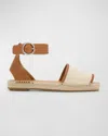 RAG & BONE ANTEROS COTTON PEEP-TOE ESPADRILLES