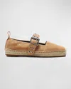 Rag & Bone Anteros Suede Mary Jane Espadrilles In Beige