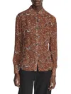 Rag & Bone Antonia Womens Collar Long Sleeve Button-down Top In Brown