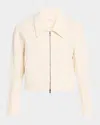 Rag & Bone Anya Zip Corduroy Jacket In Ecru