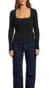 Rag & Bone Asher Ribbed-knit Sweater In Black
