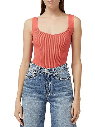 Rag & Bone Asher Womens Ribbed Viscose Tank Top In Pink