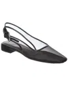 Rag & Bone Astra Mesh Buckle Slingback Ballerina Flats In Black