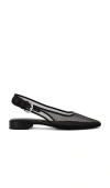 Rag & Bone Astra Mesh Buckle Slingback Ballerina Flats In 黑色