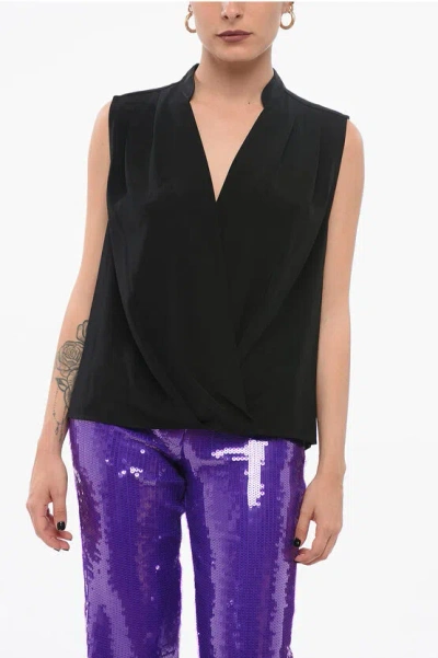 Rag & Bone Asymmetric Meredith Top In Black