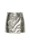 Rag & Bone Kyla Foil Faux Leather Wrap Skirt In Multicolor