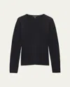 Rag & Bone Audrina Ribbed Crewneck Sweater In Black