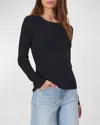 Rag & Bone Audrina Ribbed Crewneck Sweater In Red