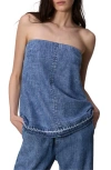 RAG & BONE AURORA FEATHERWEIGHT STRAPLESS DENIM TOP