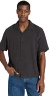 Rag & Bone Avery Cotton Short Sleeve Button-up Shirt In Phantom