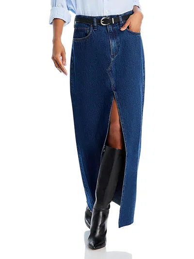 Rag & Bone Navy Avery Midi Skirt In Ari