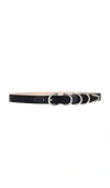 Rag & Bone Baby Spire Hip Belt In Black Basket Weave