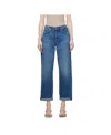 Rag & Bone Womens Baggy Dre Straight-leg Featherweight Denim Jeans Millerton In Blue