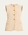 Rag & Bone Bartlet Italian Tweed Vest In Beige