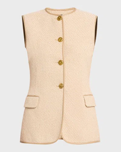 Rag & Bone Bartlet Italian Tweed Vest In Beige
