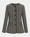Rag & Bone Bartlet Tweed Boucle Single-breasted Jacket In Blackmult