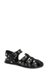 Rag & Bone Beau Studded Leather Fisherman Sandals In Black Leather