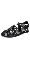 Rag & Bone Beau Studded Leather Fisherman Sandals In Black