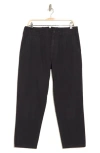 Rag & Bone Beck Crop Peached Cotton Pants In Black