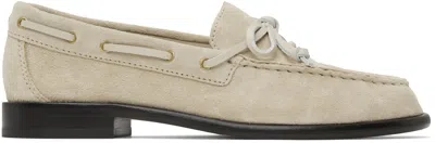Rag & Bone Beige Carter Italian Suede Boat Shoes In Mcdamiasd
