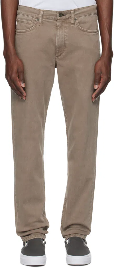 Rag & Bone Beige Fit 2 Slim Fit Jeans In Darktaupe