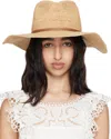 Rag & Bone Beige Leather-trimmed Wide-brim Raffia Panama Hat In Nat