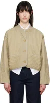 Rag & Bone Beige Marley Quilted Jacket In Tan