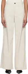 Rag & Bone Beige Sofie Wide-leg Cotton Chino Trousers In Turtledove
