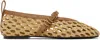 Rag & Bone Beige Spire Woven Faux Leather Mary Jane Ballerina Flats In Light Natural Woven