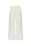 Rag & Bone Front Button Flared Trousers In White