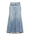 Rag & Bone Belt-loop Skirt In Blue