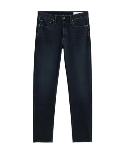 Rag & Bone Belt Ring Denim Trousers In Black