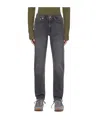 Rag & Bone Belt Ring Denim Trousers In Black