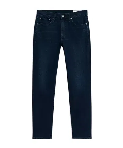 Rag & Bone Belt Ring Denim Trousers In Black