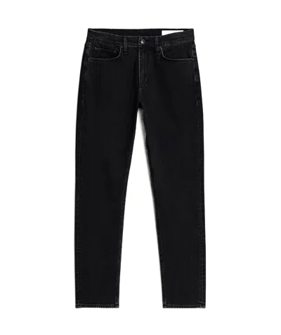 Rag & Bone Belt Ring Denim Trousers In Black