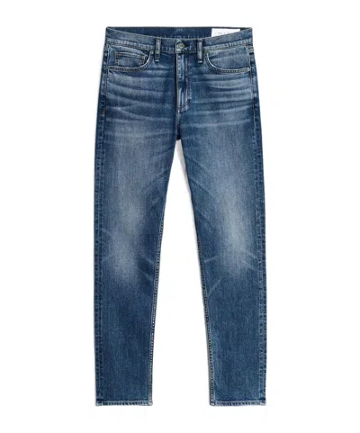 Rag & Bone Belt Ring Denim Trousers In Blue