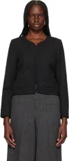 Rag & Bone Black Cheyenne Whipstitch-trimmed Tweed Lady Jacket In Blk