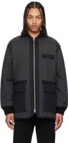 Rag & Bone Black Delta Liner Jacket In Washed Bla